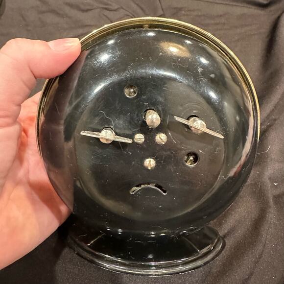 Vintage Spartus Big Bell Winding Alarm Clock Luminous Face Non working - Picture 6 of 10